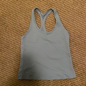 Race length dusty light blue Luxtreme Cool Racerback tank